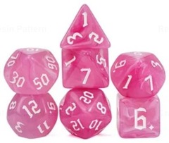 Set de 7 dados Jade - Rosa (AC-BL69)